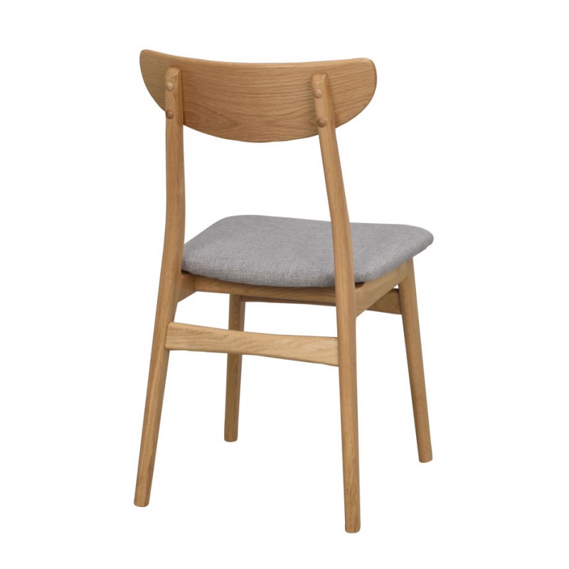 RO Rodham Chair Oak/Light Grey